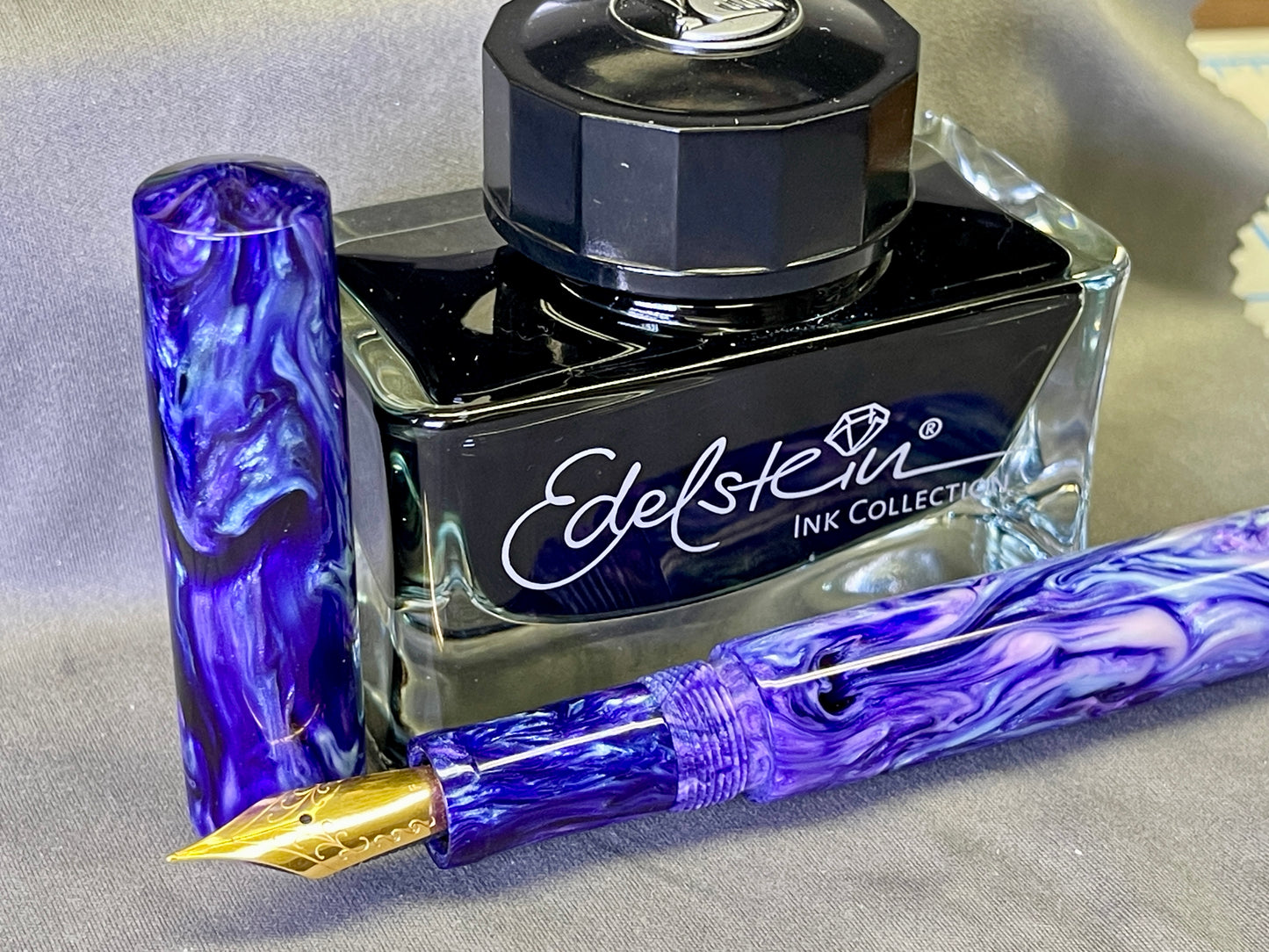 Z - Indigo Abalone Fountain Pen (Toni)