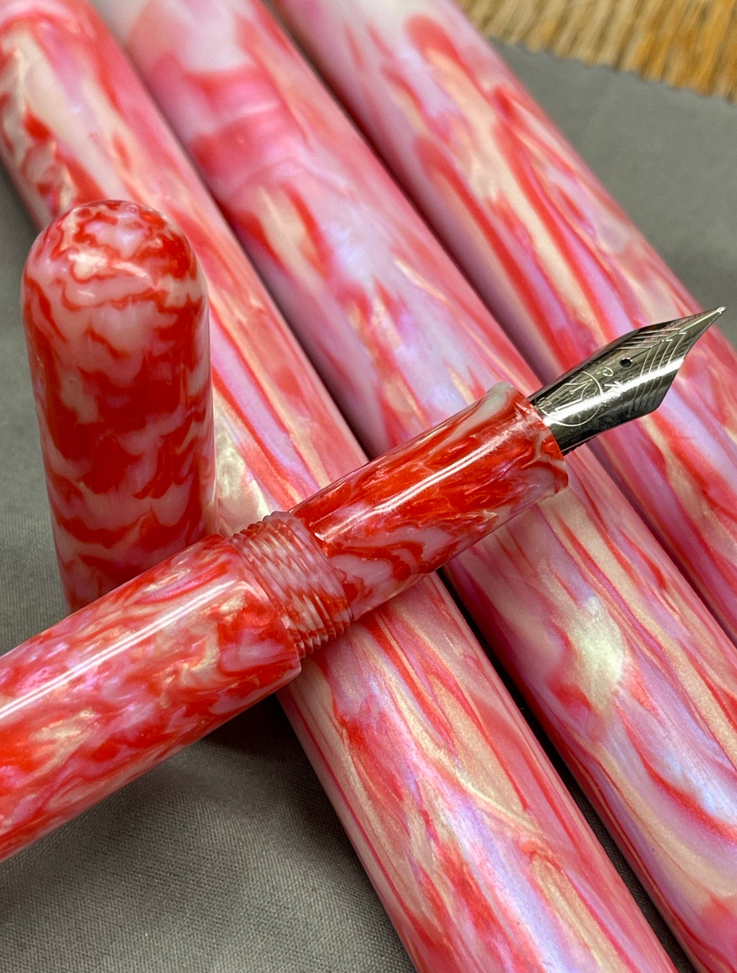 Z - Twisted Red Abalone Pen