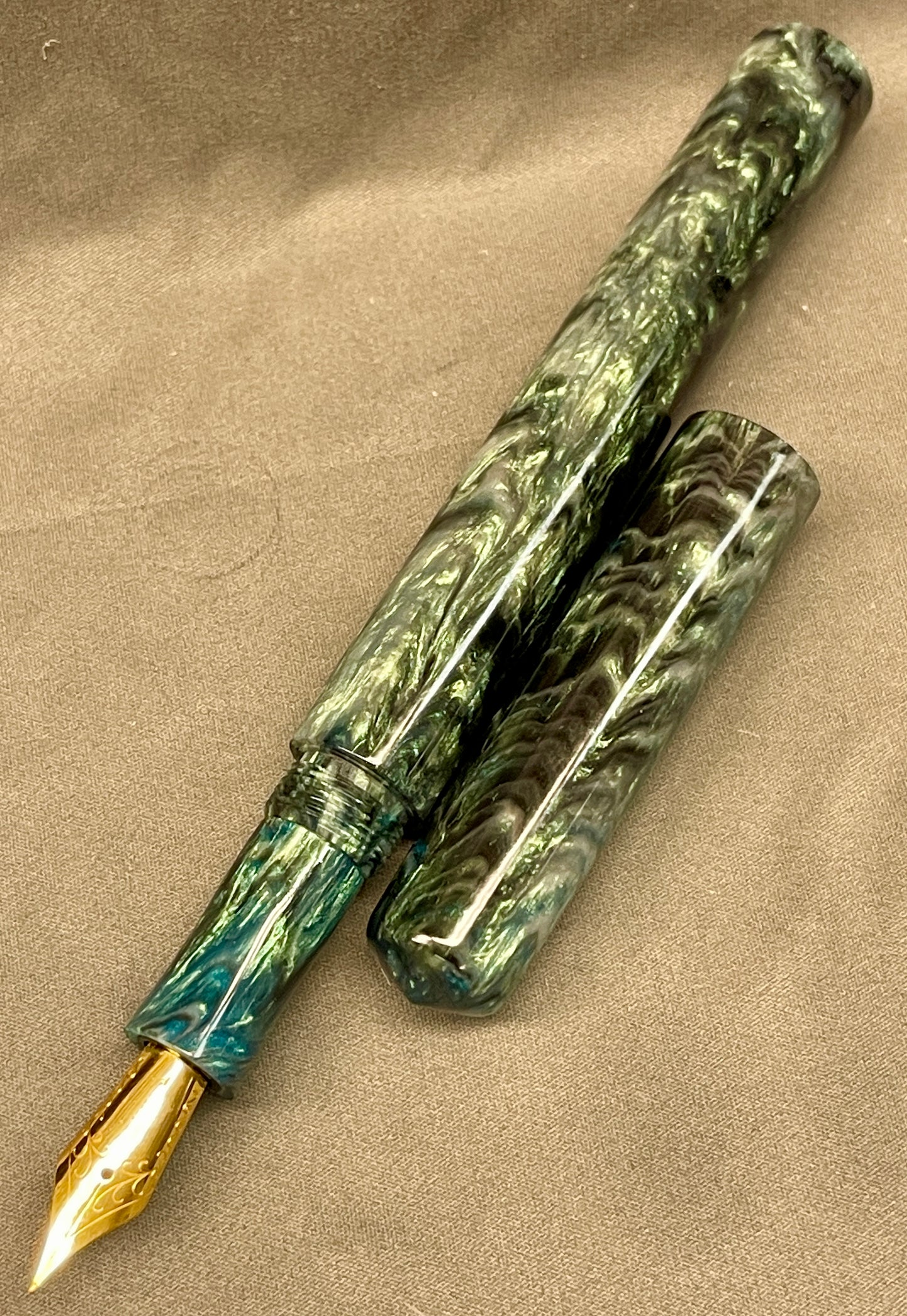 Steel & Teal Pen