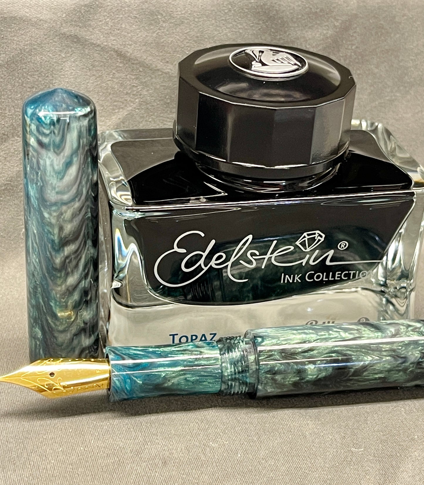 Steel & Teal Pen