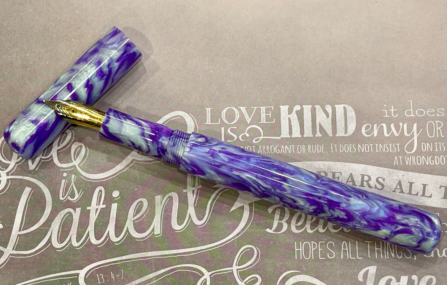 Z - Twisted Purple Abalone Fountain Pen