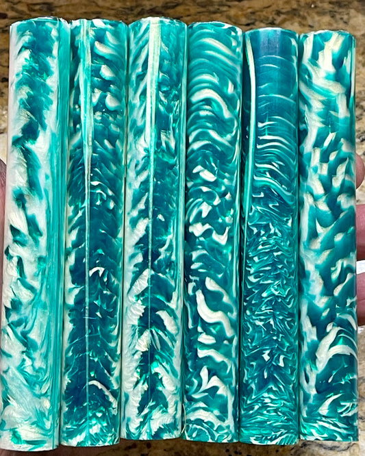 Teal Abalone Swirl Blank