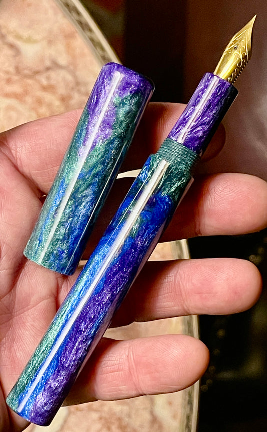 Z - Blue, Purple, and Green Fountain Pen (Toni)