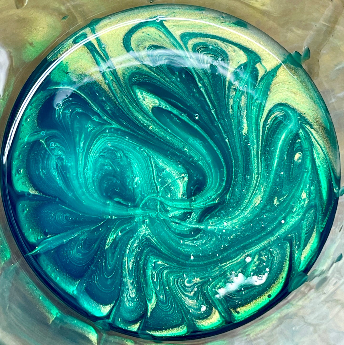 Teal Abalone Swirl Blank