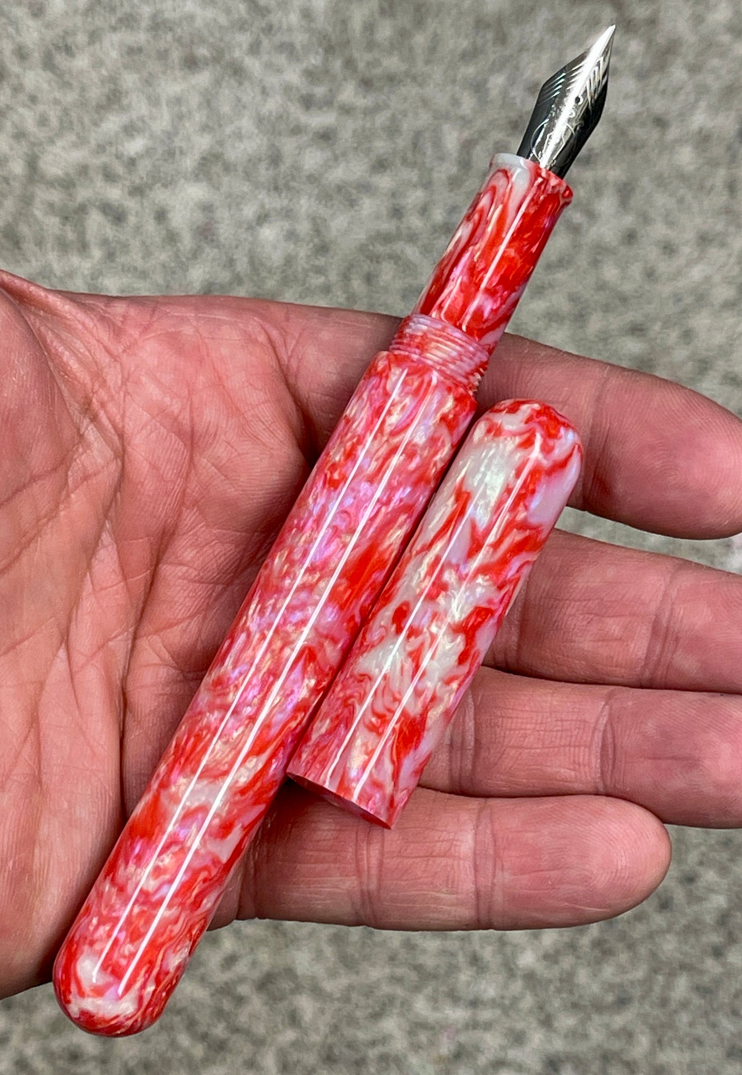 Z - Twisted Red Abalone Pen