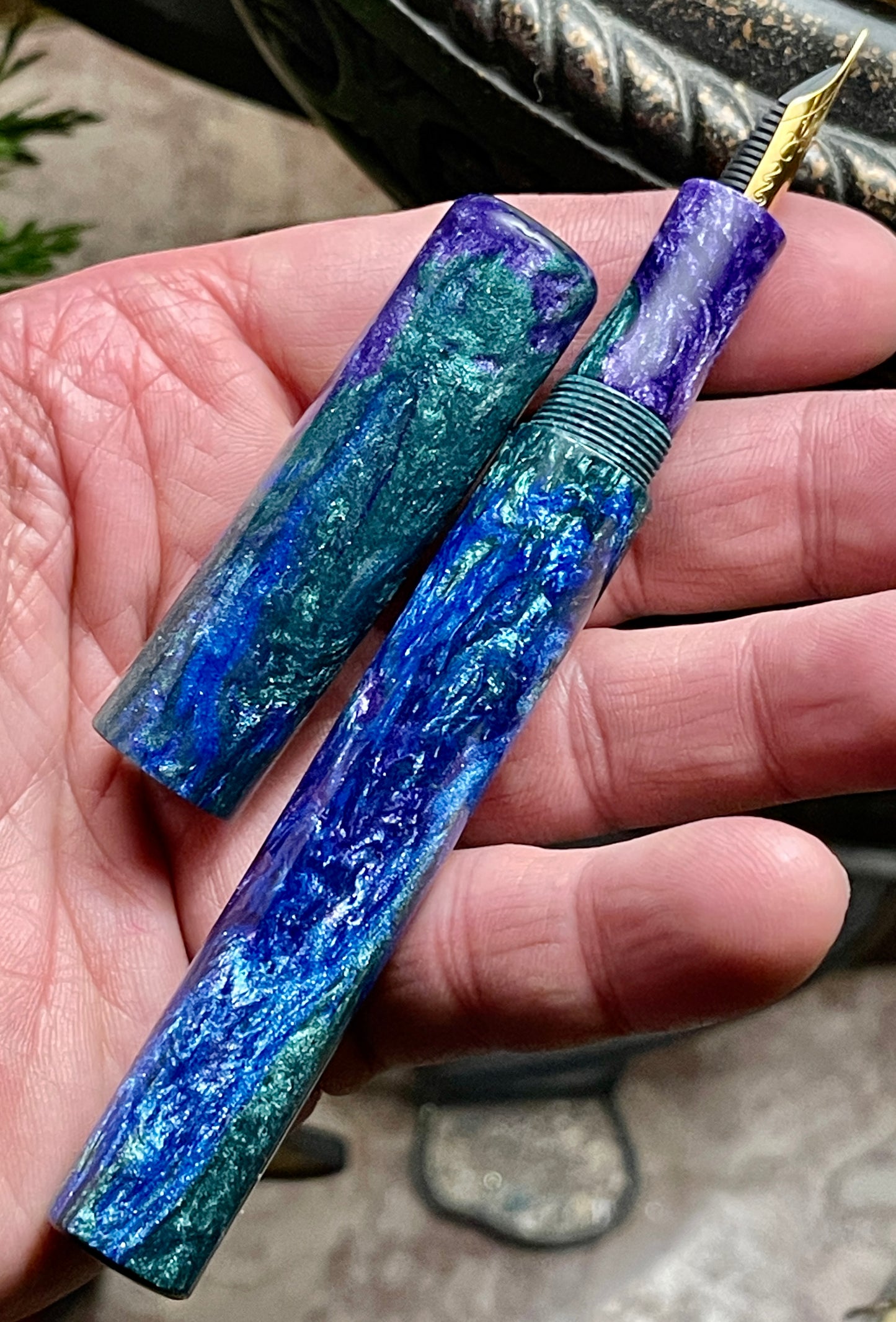 Z - Blue, Purple, and Green Fountain Pen (Toni)