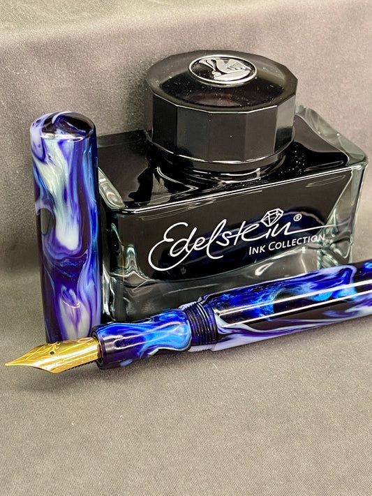 Z - Indigo Abalone Fountain Pen (Teresa)