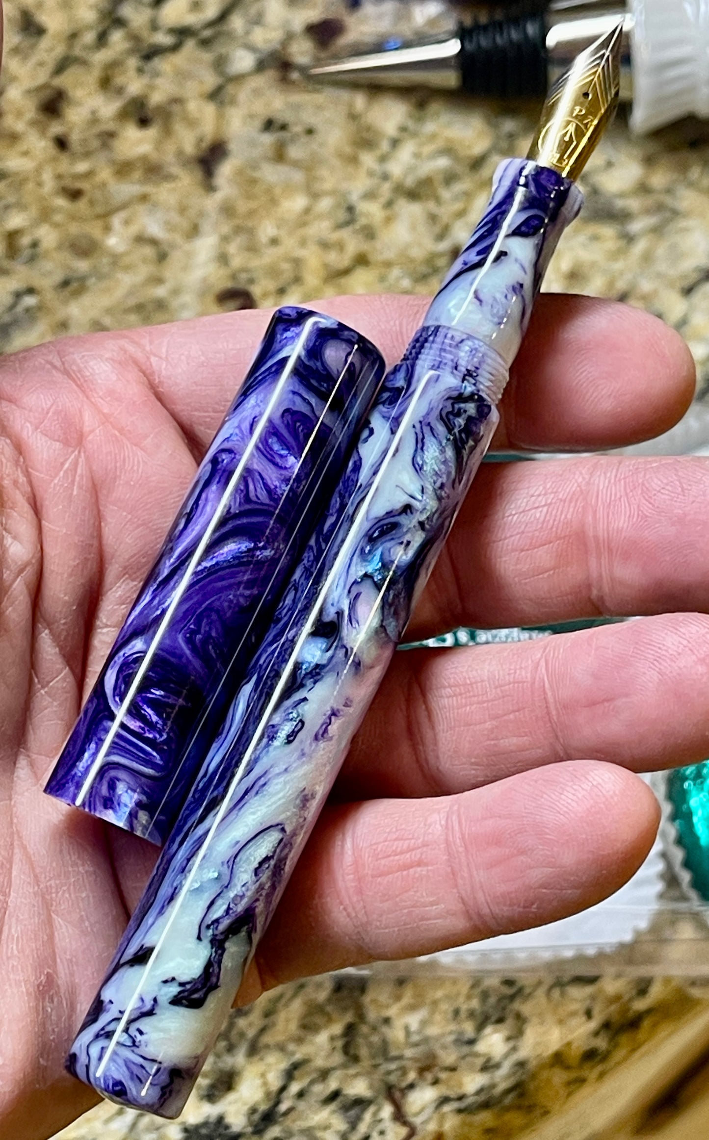 Z - Purple Abalone Fountain Pen (Christian)